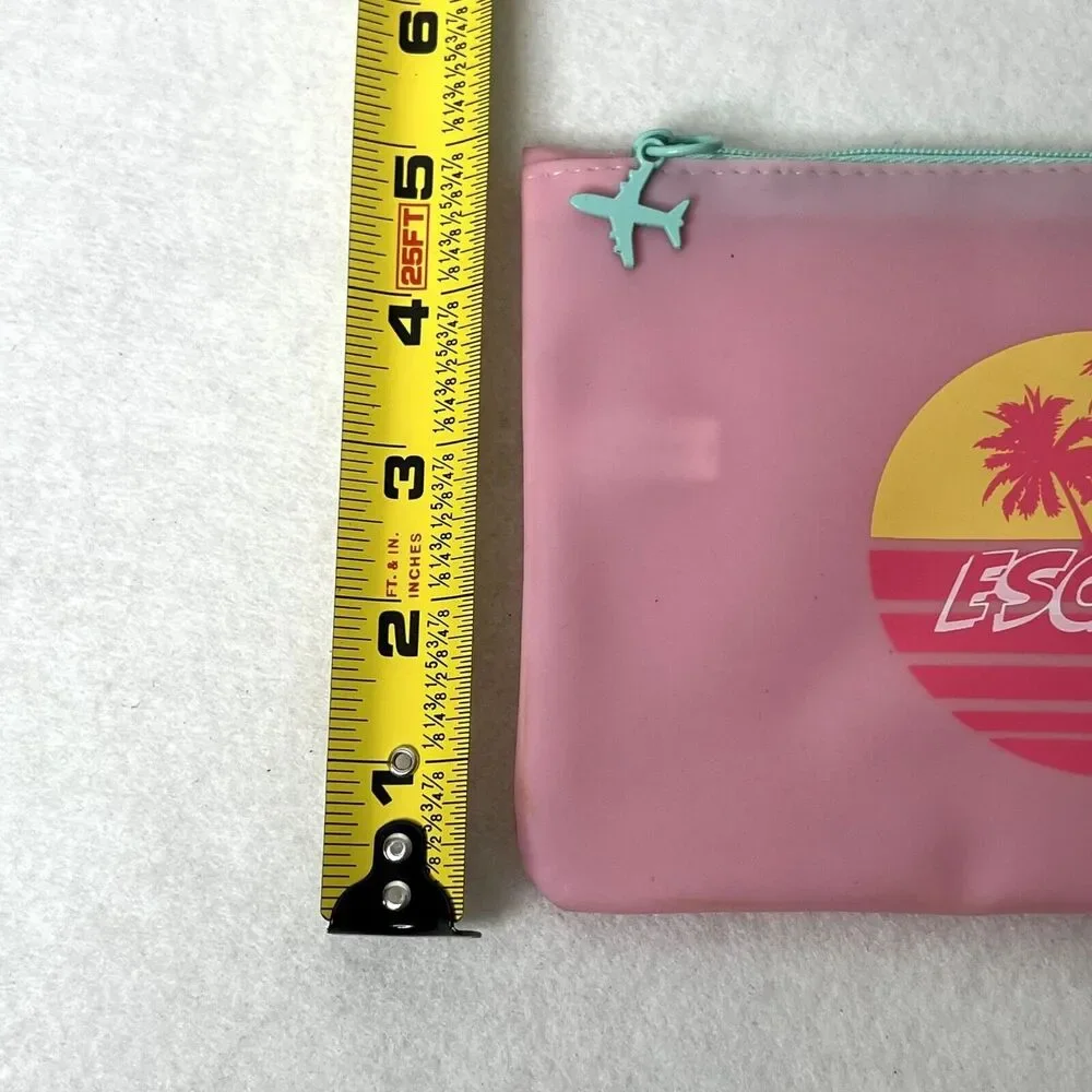 Pink Clear Travel Zip Makeup Bag